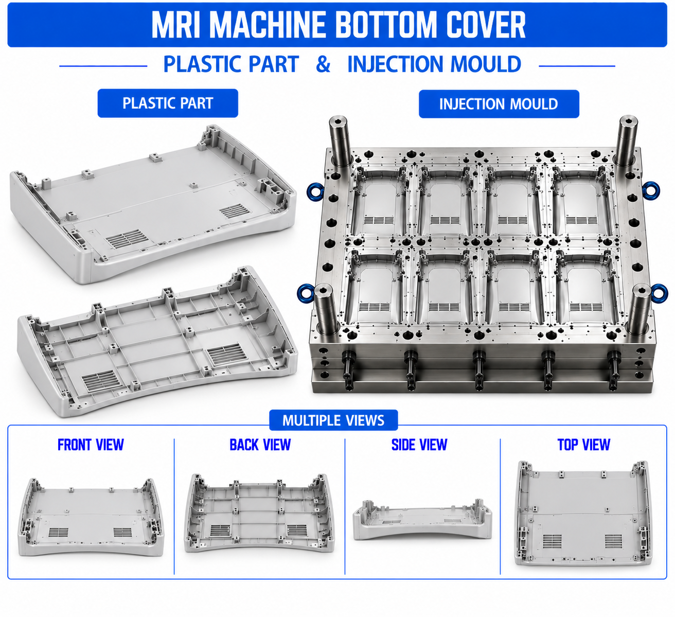 MRI Machine Plastic Bottom Cover Mould and Moulding Services